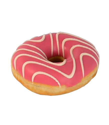 Пончик Donut Pink з полуничною начинкою, випечений та швидкозаморожений, 65 г.