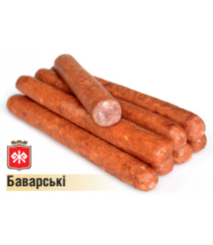 Колбаски полукопченые, высшего сорта «Баварские», 535g, (6 шт.) - Торговая марка «Мясная Гильдия»