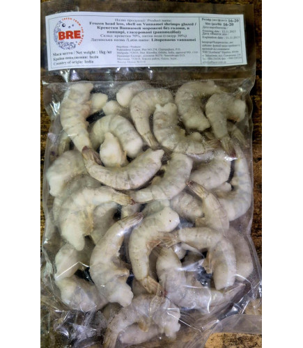 Креветки Ваннамей морожені без голови, 1 кг