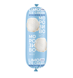 Морозиво класичне біле «ЛІМО» 500g, 12%, у рукаві - Торгівельна марка «Лімо»