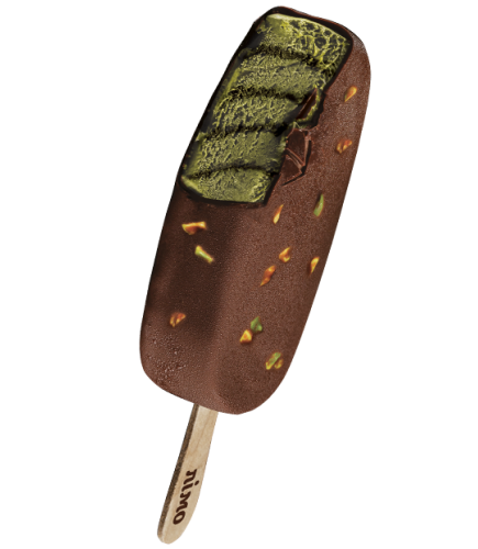 Мороженое эскимо пломбир «VELVET» фисташковый с наполнителем «Фисташка» в шоколадной глазури с измельченными фисташками, 14% в 75g (г) - Торговая марка «Лимо»
