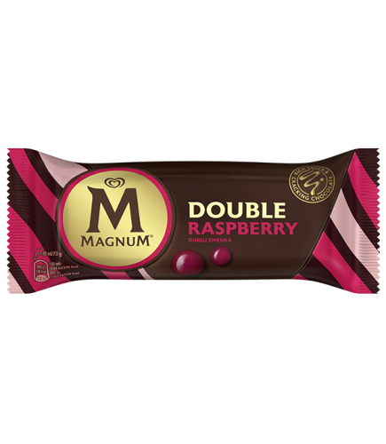 Мороженое эскимо МАГНУМ ДВОЙНАЯ МАЛИНА "Magnum Double Raspberry" 12% 73 г - Торговая Марка MAGNUM