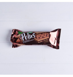 Сендвіч пломбір мигдальний з шоколадними краплями, 15%, 75g - Торгова марка «Polus»