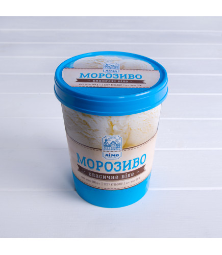 Мороженое классическое белое «ЛИМО» 500g, 12%, в бумажном ведерке - Торговая марка «Лимо»