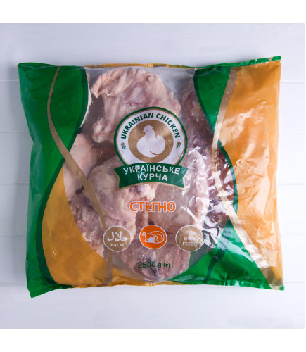 Стегно куряче заморожене 2500g(г), фасоване у пакеті - Торгівельна марка Ukrainian Chicken