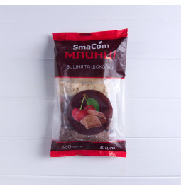 Млинці «Вишня та шоколад», фасовані у пакеті, 350g (6 шт.) - Торгівельна марка «SmaCom»