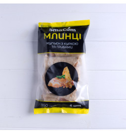 Млинці «Жульєн з куркою та грибами», фасовані у пакеті, 350g (6 шт.) - Торгівельна марка «SmaCom»